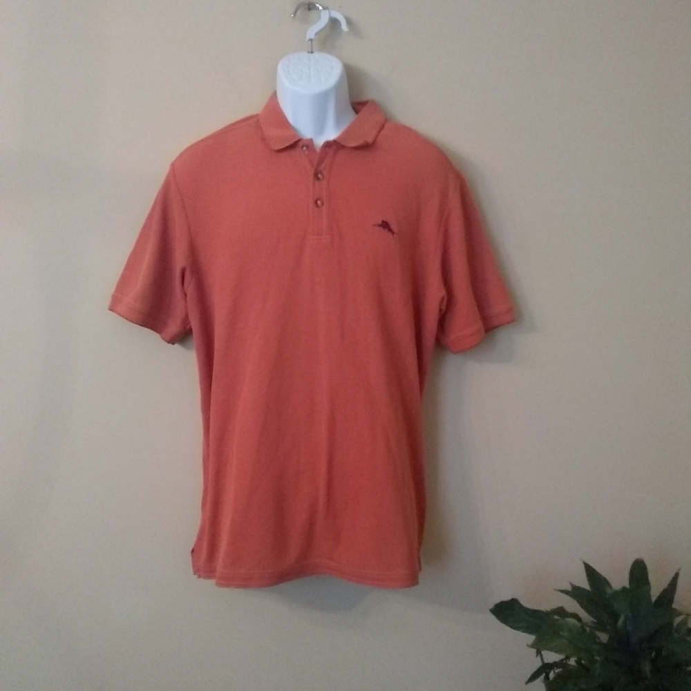 Tommy Bahama dark orange polo shirt